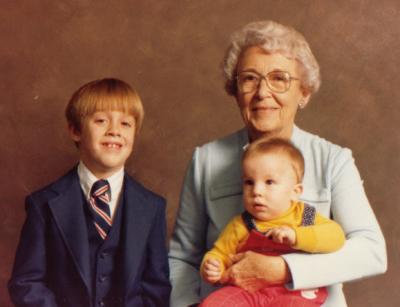 With Tim and Jeff, 1981