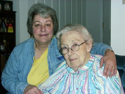 With daughter Barb 2001
