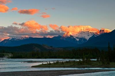 Athabasca River sunset