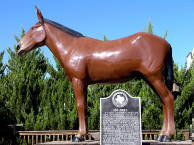 Monument to the mule, Muleshoe, TX