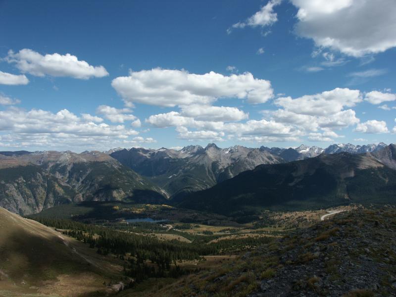 Looking down on Molas Pass (San Juans) S.W. Colorado