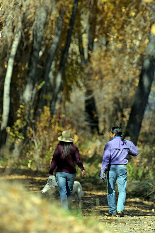 Walk along the river Trail