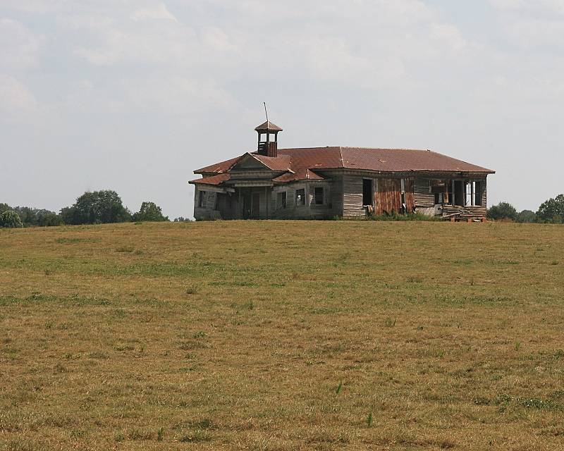 abandoned country school house