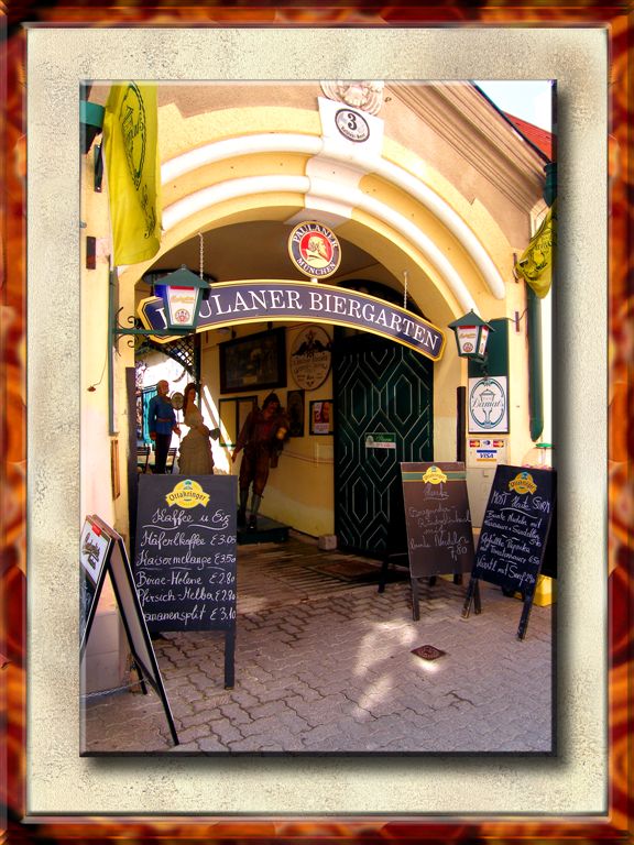 Biergarten in Baden, Austria