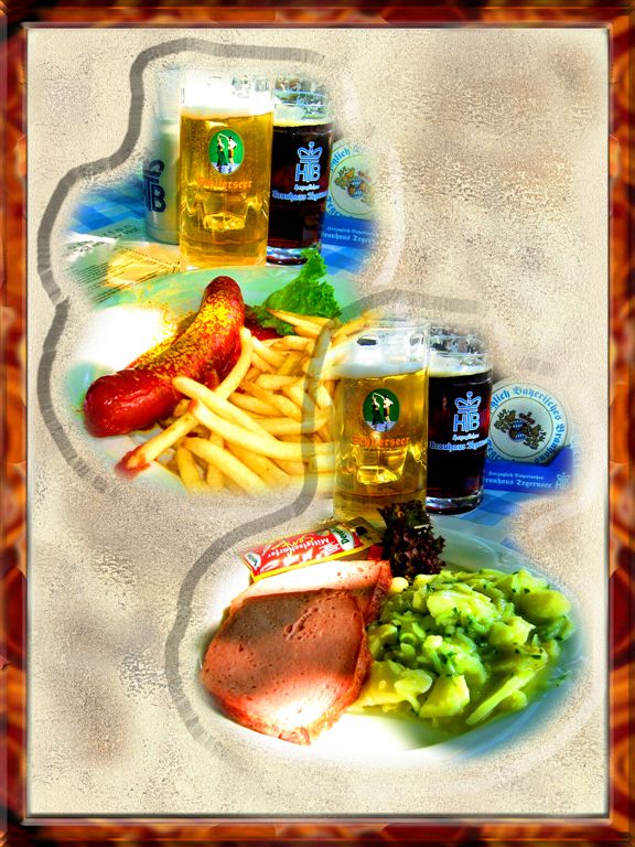 Old Time Favorites, Wurst Mit Lebercase, View After Third Glass of Bier, Tegernsee, Bayern