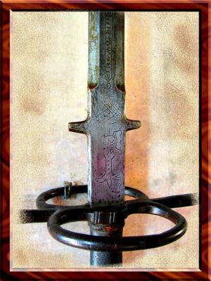 Double-Handed Sword  in Sigmaringen, Blood Rusty... Germany