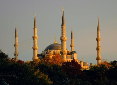Early dawn at the Blue Mosque in Istanbul