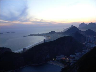 View of Copacabana beach from Sugarloaf, Rio de Janeiro