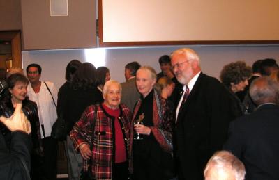 Jane Goodall and Rhena Schweitzer (Alberts daughter)