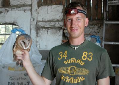 Me and Older Barn Owl Nestling