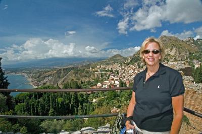 Sheila at Taormina