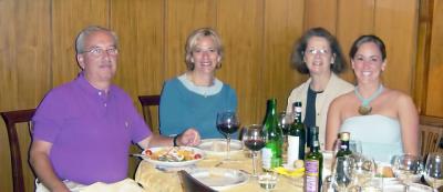 Loren, Sheila, Mary Jo, Sara at Alfredo's