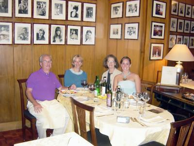 Loren, Sheila, Mary Jo, Sara at Alfredo's