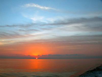 Sunset At Sea During Return Leg Home