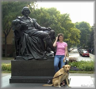 mag & lily at the end of her street