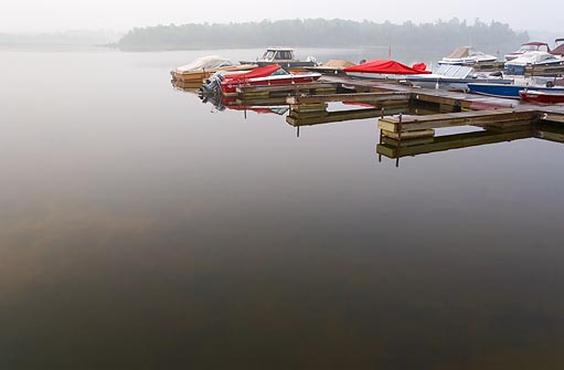 Scugog Marina in Dawn Mist