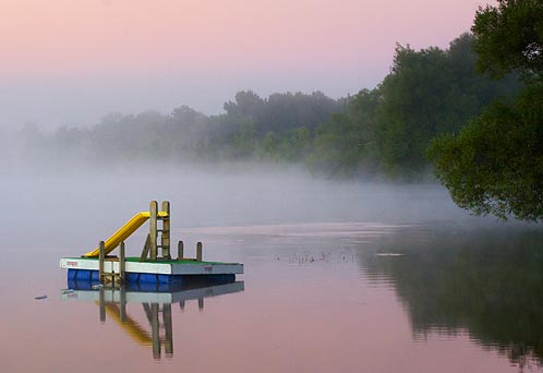 Swimming Raft in Early Dawn Light 20050824