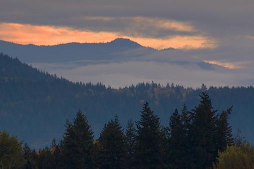 Distant Mountain at Dawn