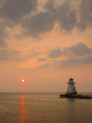 Saugeen River Lighthouse Sunset 14159