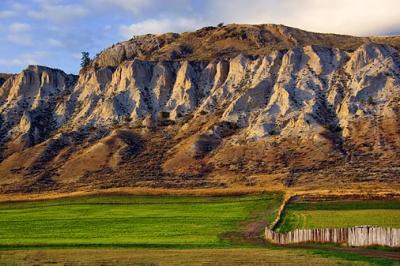 Fence Below Cliffs