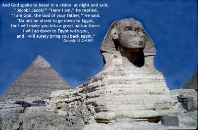 Sphinx and Pyramids at Giza - Genesis 46
