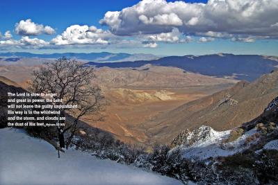 From Snow to Desert  with Clouds - Just East of San Diego - Nahum 1 - Photo by Paul Grupp