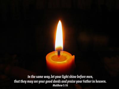 Candle in the Dark - Matthew 5 - Photo by Andrew Grupp