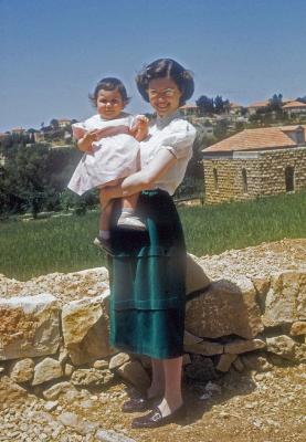 Susan and Elizabeth - Ramallah - 1952