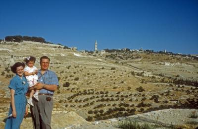 Bob, Susan and Elizabeth just Below the Mount of Olives