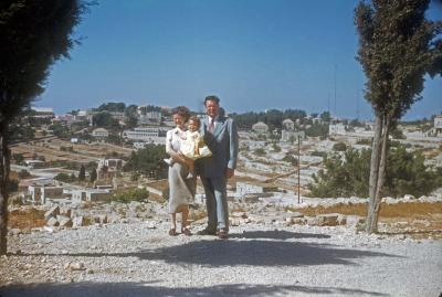 The Grupps - with City of Ramallah in the Background