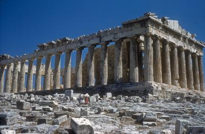 The Parthenon in Athens - First Dedicated to the goddess Athina - 1954 Visit