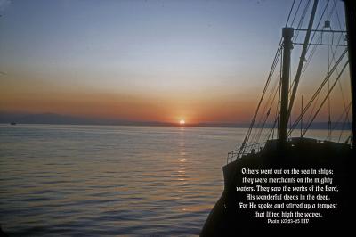 Sunset on the Mediterranean - Psalm 107
