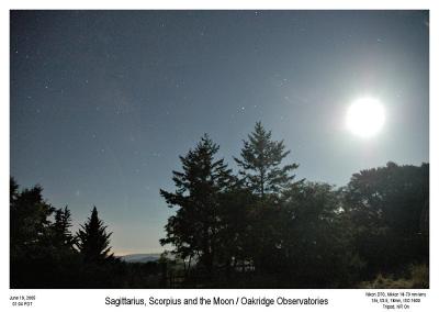 Daylight stars - Sagittarius, Scorpius and the near full Moon