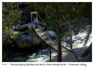 Sandy and Sherri at the Swinging Bridge