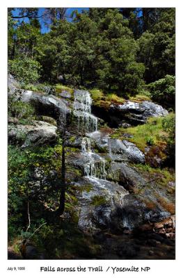 A little waterfall across the trail