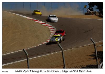 At the corkscrew at Laguna Seca Raceway