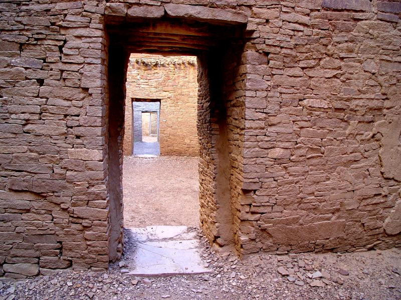 DSC05211.jpg  Chacoan doorway, Pueblo Bonito, Chaco Canyon, New Mexico