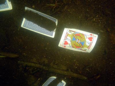 Cards under water 