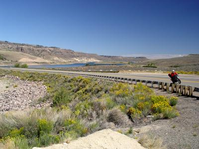 Then we went past the Blue Mesa Reservoir; a brilliant splash of blue in a desolate, arid landscape.