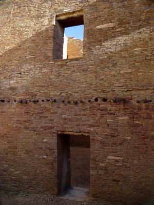 Chacoan wall Chaco Canyon,  Pueblo  Bonito