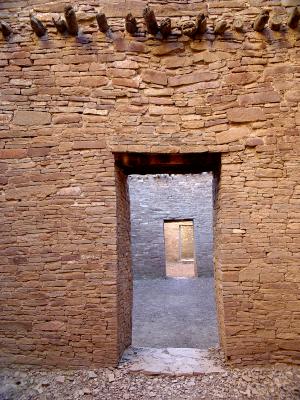 Chacoan doorway, Chaco Canyon,  Pueblo  Bonito