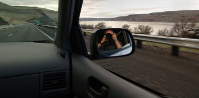 Driving along the Columbia River Gorge