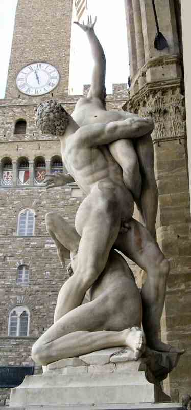 Rape of the Sabine Women, by Giovanni Bologna, 1583