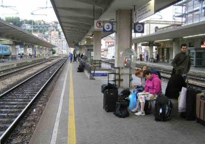 Awaiting the train to Pisa