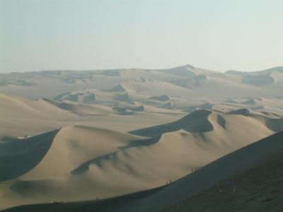 Climbing People in the Sand