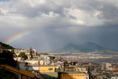 rainbow and vesuvio