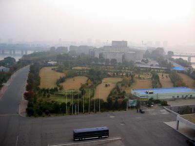 Golf course next to the Yanggakdo Hotel, Pyongyang