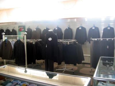 Clothing sold at the department store.