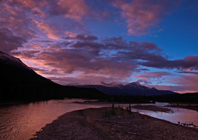 Athabasca River Sunset +