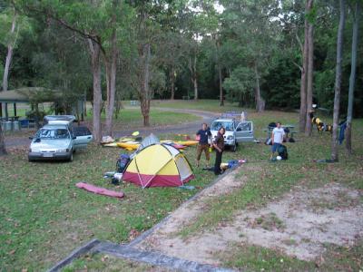 The campsite - packing up